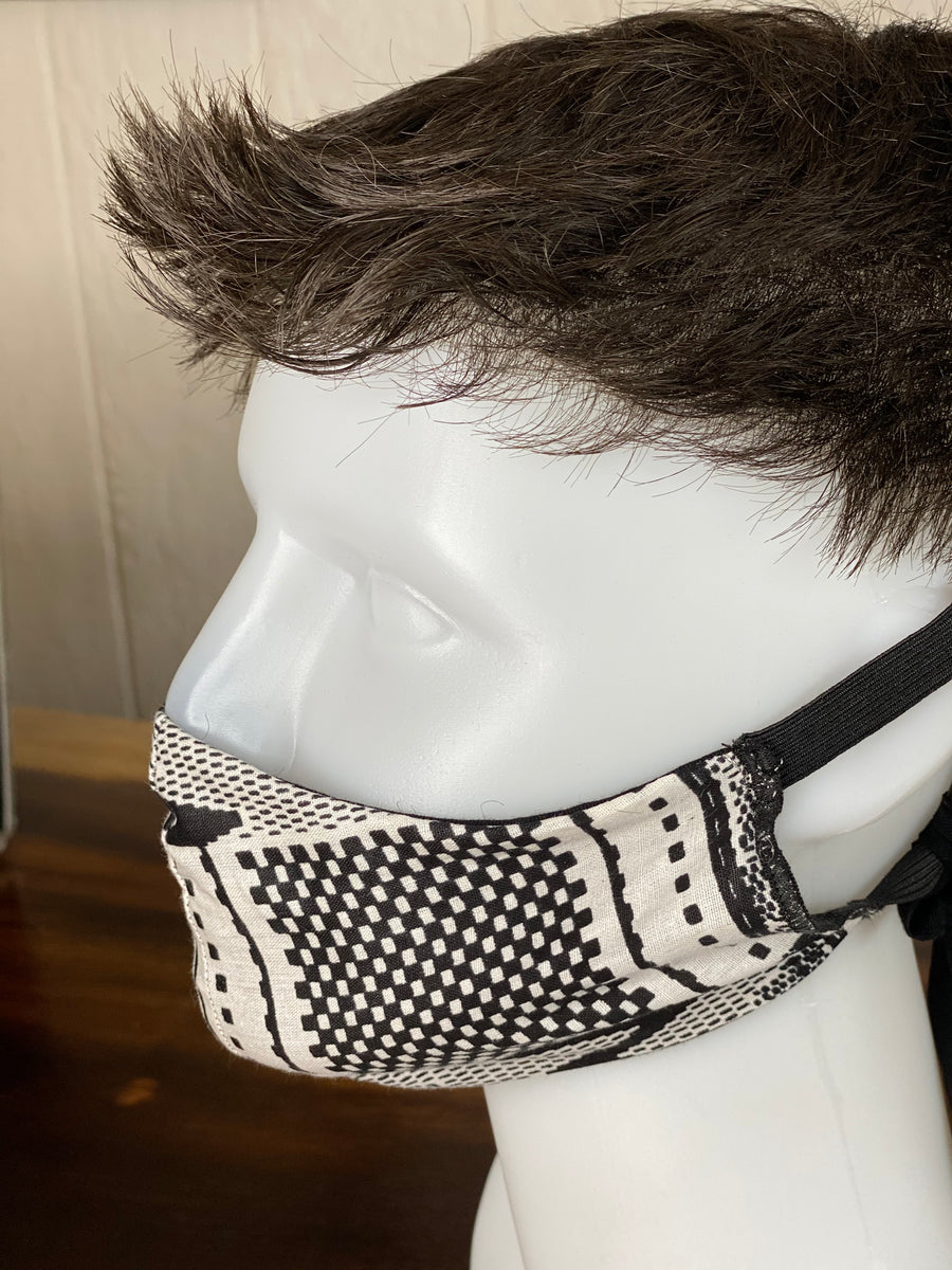 Dutch Mask BAMBOO-LINED DUTCH FABRIC FACE MASKS - GEOMETRY II β pacifichairwigs
